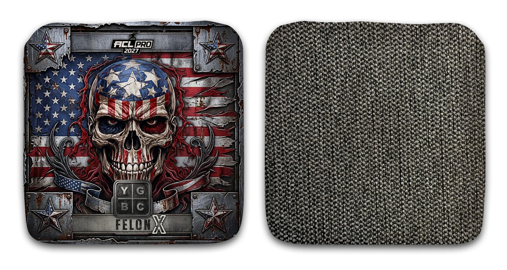 Patriotic Felon X cornhole bag set