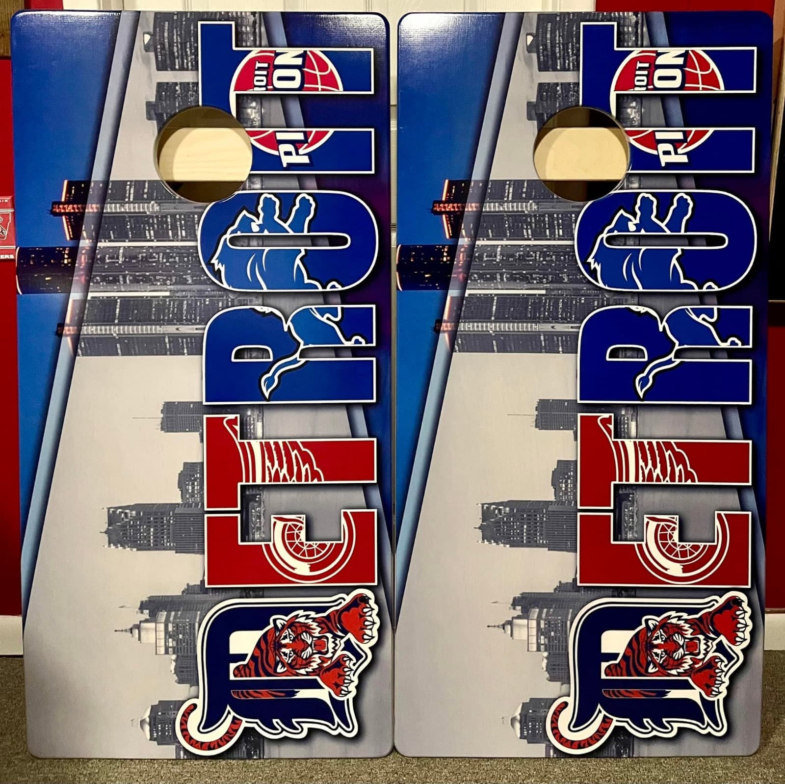 Motor City Matchup custom YG Cornhole project