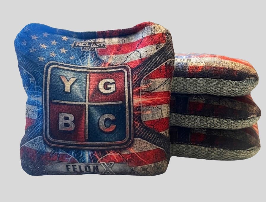 Patriotic Felon X cornhole bags